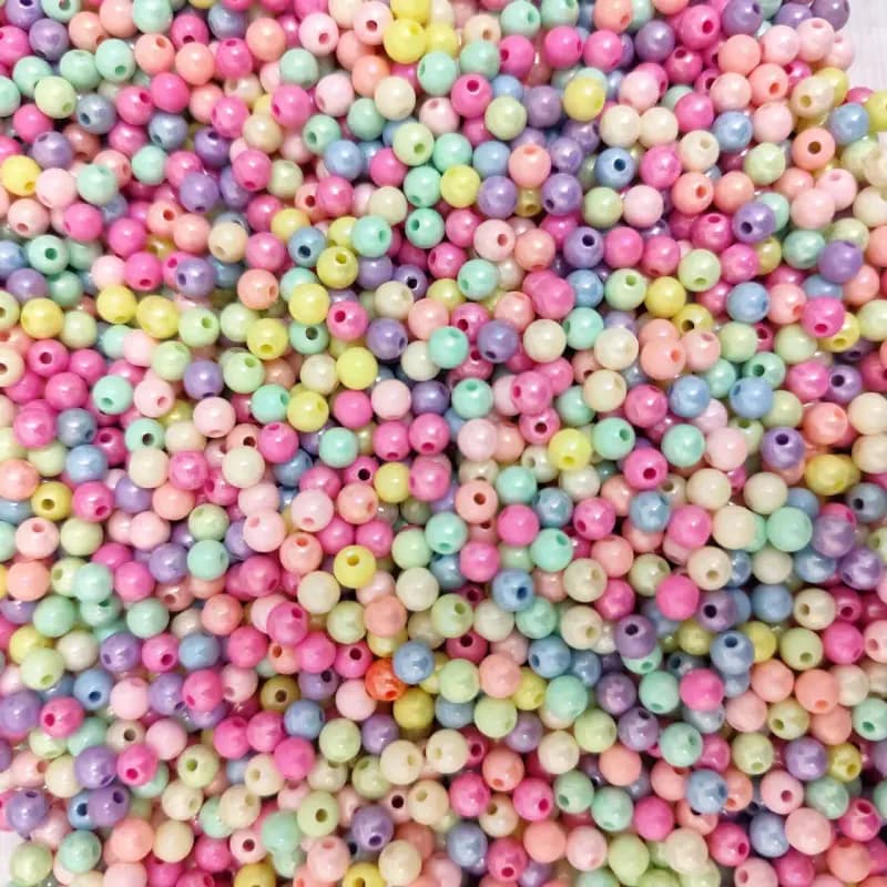 مهره رنگی دایره شاینی 6میل(100گرم) — تصویر ۳