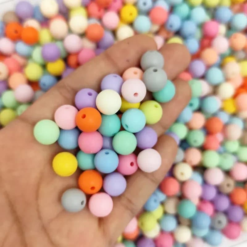 مهره رنگی مات دایره 10میل(100گرمی) — تصویر ۲