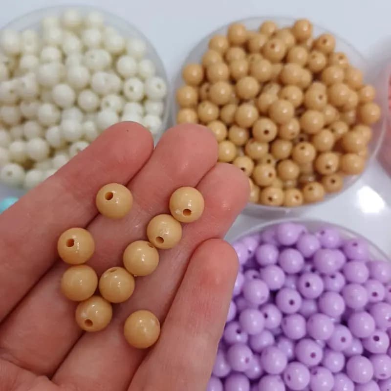 مهره رنگی ایرانی عسلی پررنگ سایز 8میل(100گرمی) — تصویر ۲