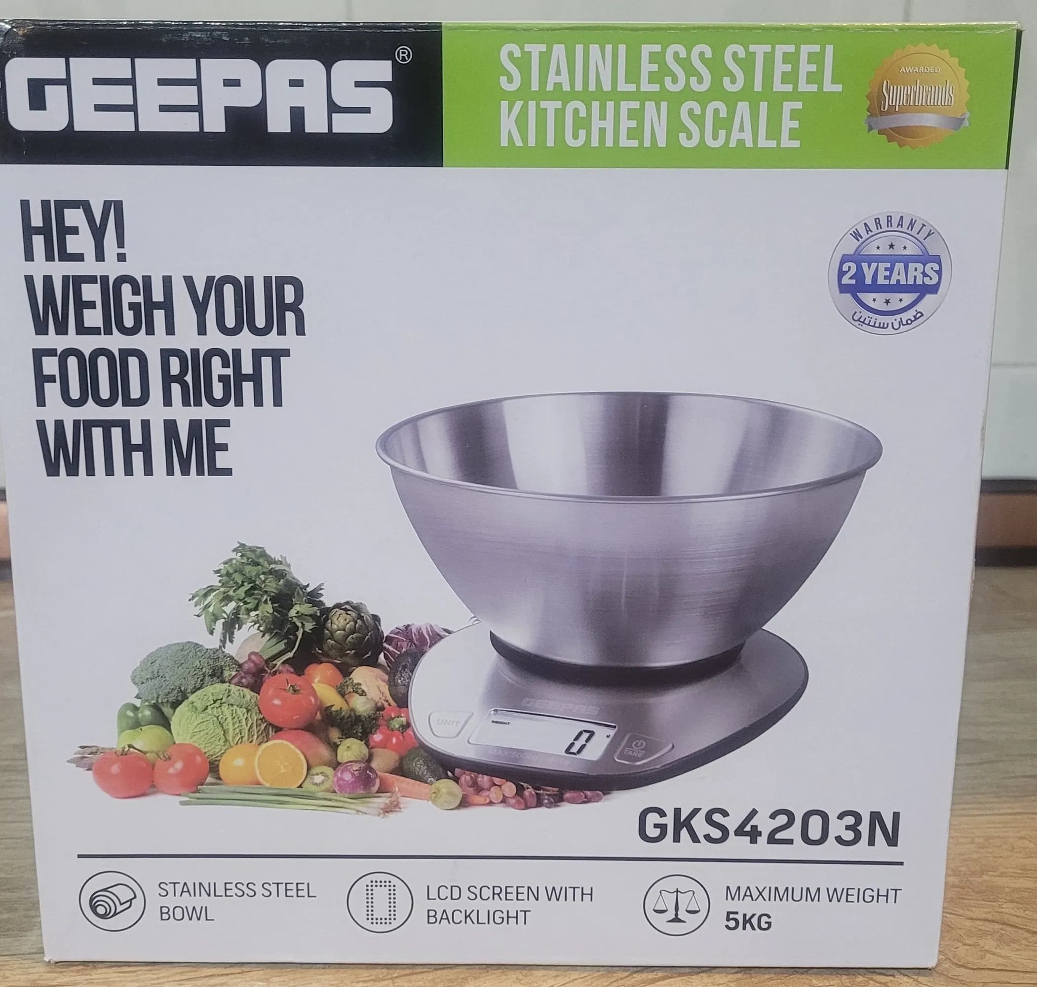 ترازو آشپزخانه جیپاس مدل GEEPAS GKS4203N (اصل) — تصویر ۲