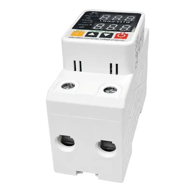 محافظ ولتاژ و جریان تکفاز دقیق نور مدل LWGQ-63TW — تصویر ۳
