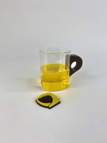 لیوان متوسط دسته چوبی پیرکس