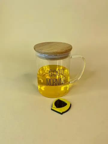 لیوان گود مورنینگ درب دار پیرکس