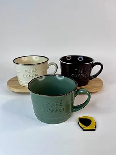 ماگ سرامیکی روستیک CAFE COFFEE — تصویر ۳
