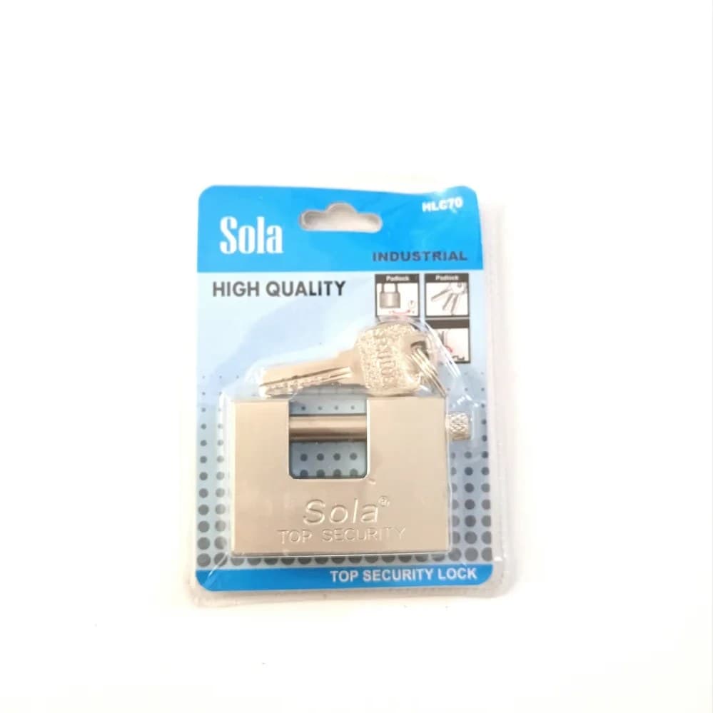 قفل کتابی فولادی سایز 70 Sola کلید کامپیوتری