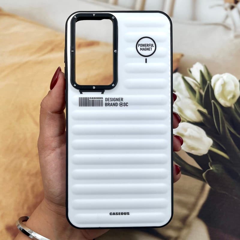 قاب گوشی Galaxy A35 سامسونگ Core Lines طرح یانگ کیت ضد ضربه محافظ لنز برجسته سفید کد 850031