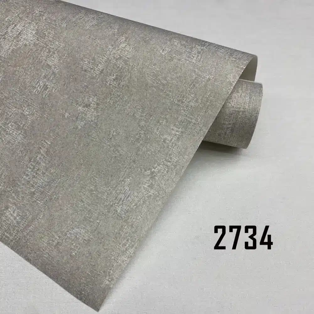 کاغذ دیواری طوسی روشن طرح پتینه کد 2734