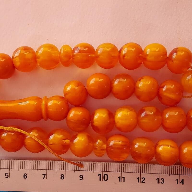 تسبیح سندلوس اصل بودار 33 دانه پرچمی تراش گرد کد 708 — تصویر ۲