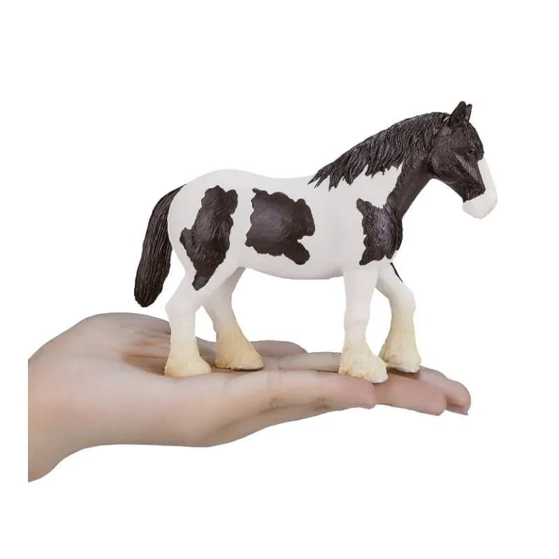 فیگور اسب سیاه و سفید Clydesdale برند mojo کد 387085 — تصویر ۵