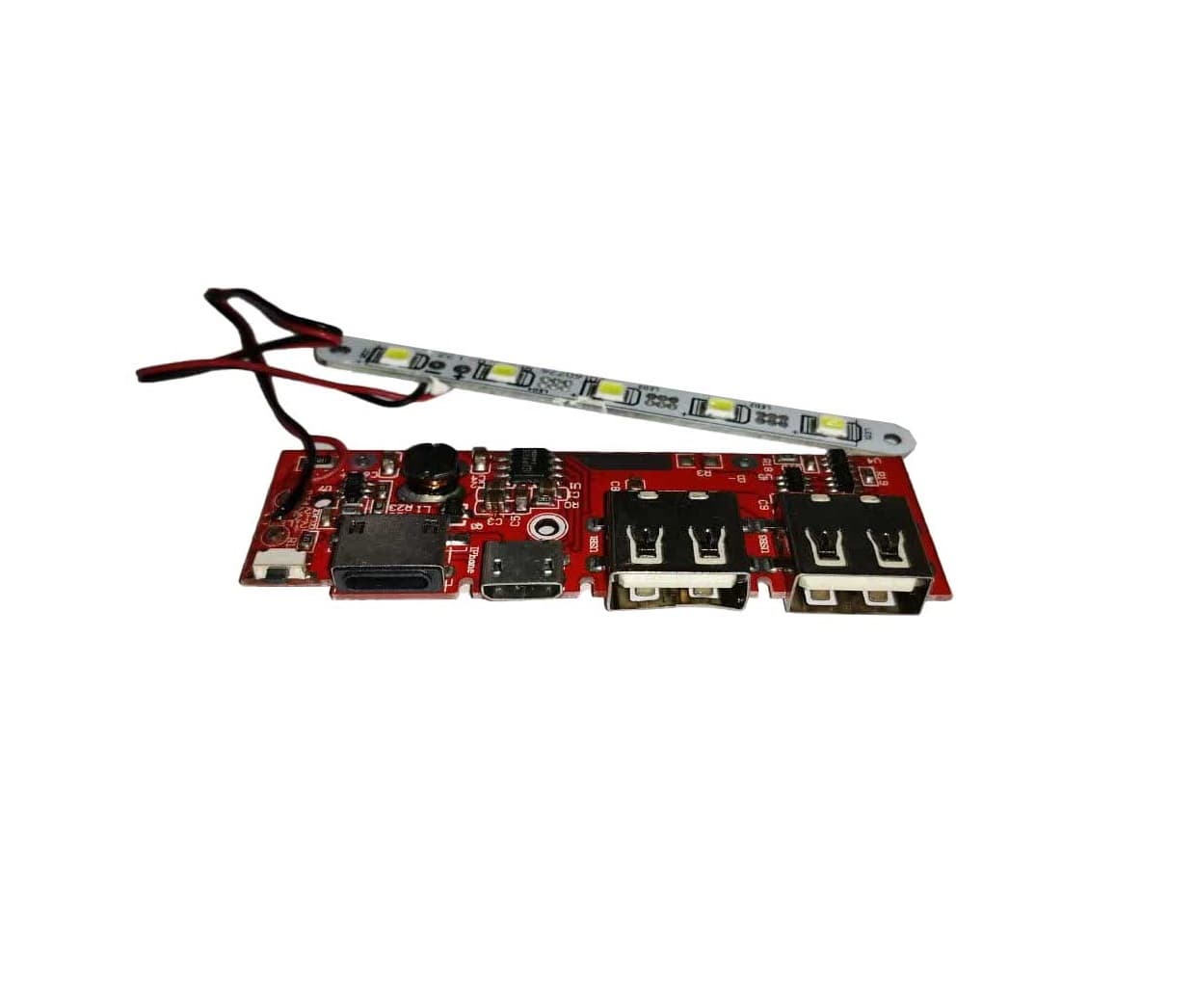 ماژول پاوربانک پورت میکرو USB و لایتنینگ دو پورت چراغ دار قوی