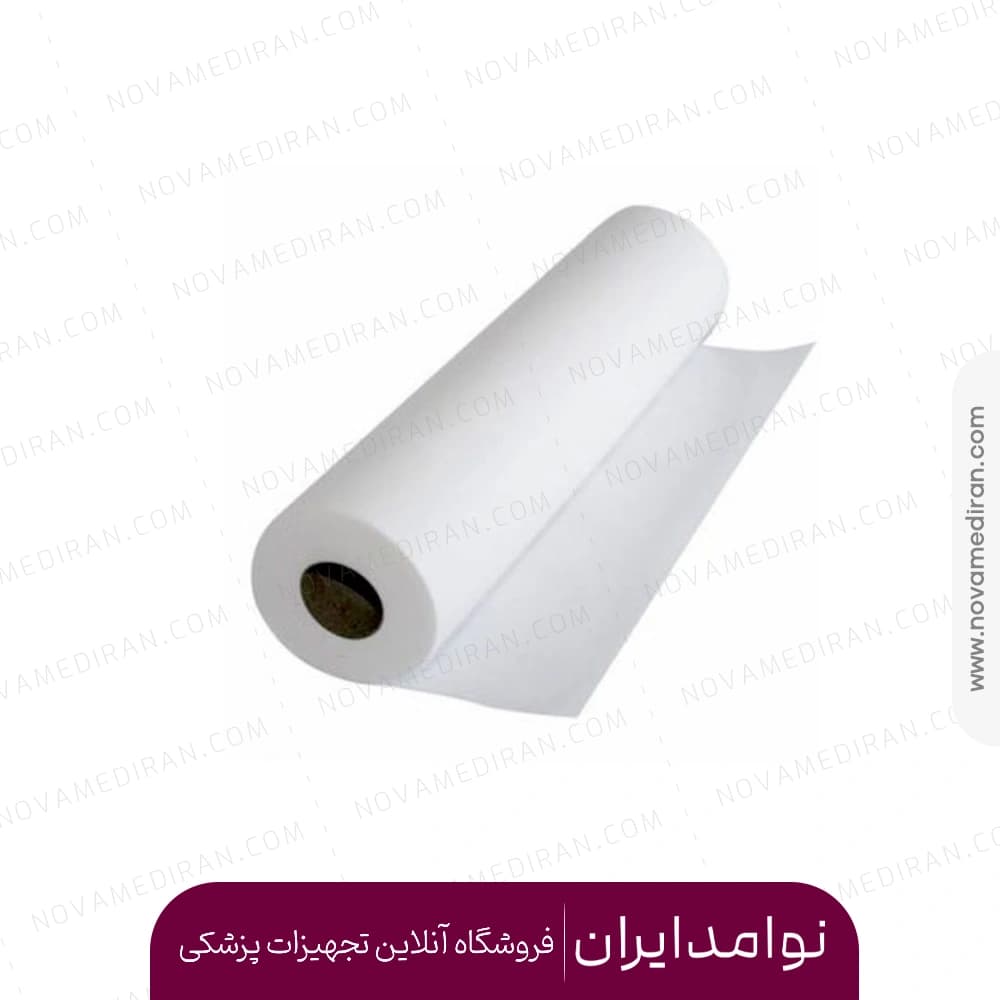 رول ملحفه اسپان 18 متری سفید عرض 60 گرماژ 15