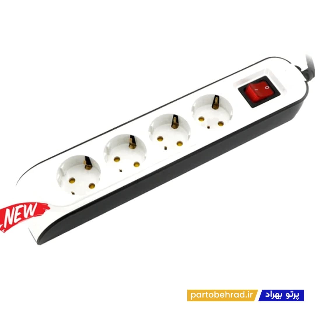 چهار خانه ارتدار با کلید و کابل 1.8 متری مدل (پارت) پارت الکتریک