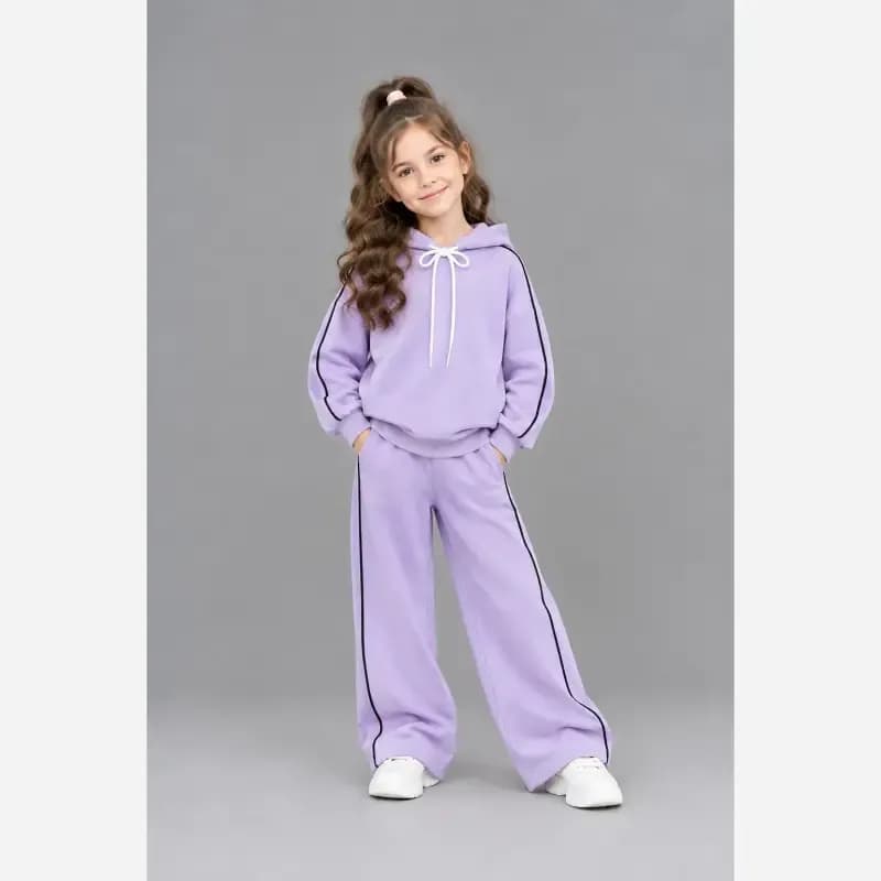 ست هودی و شلوار بگ دخترانه سایز 4 تا 14 سال با طراحی شیک و اسپرت