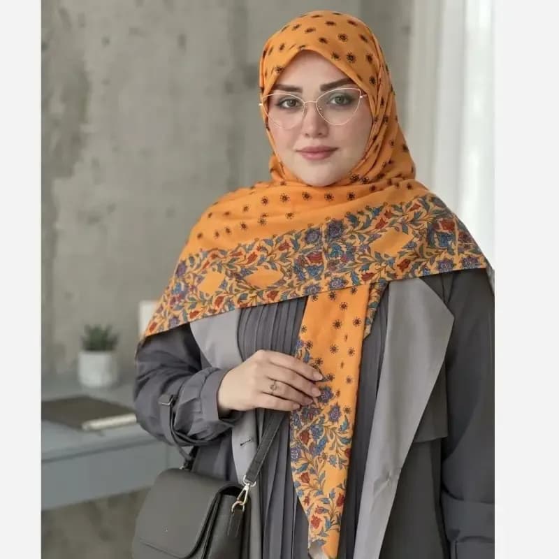 روسری نخ کاستوم طرح وصال سایز 140 — تصویر ۳