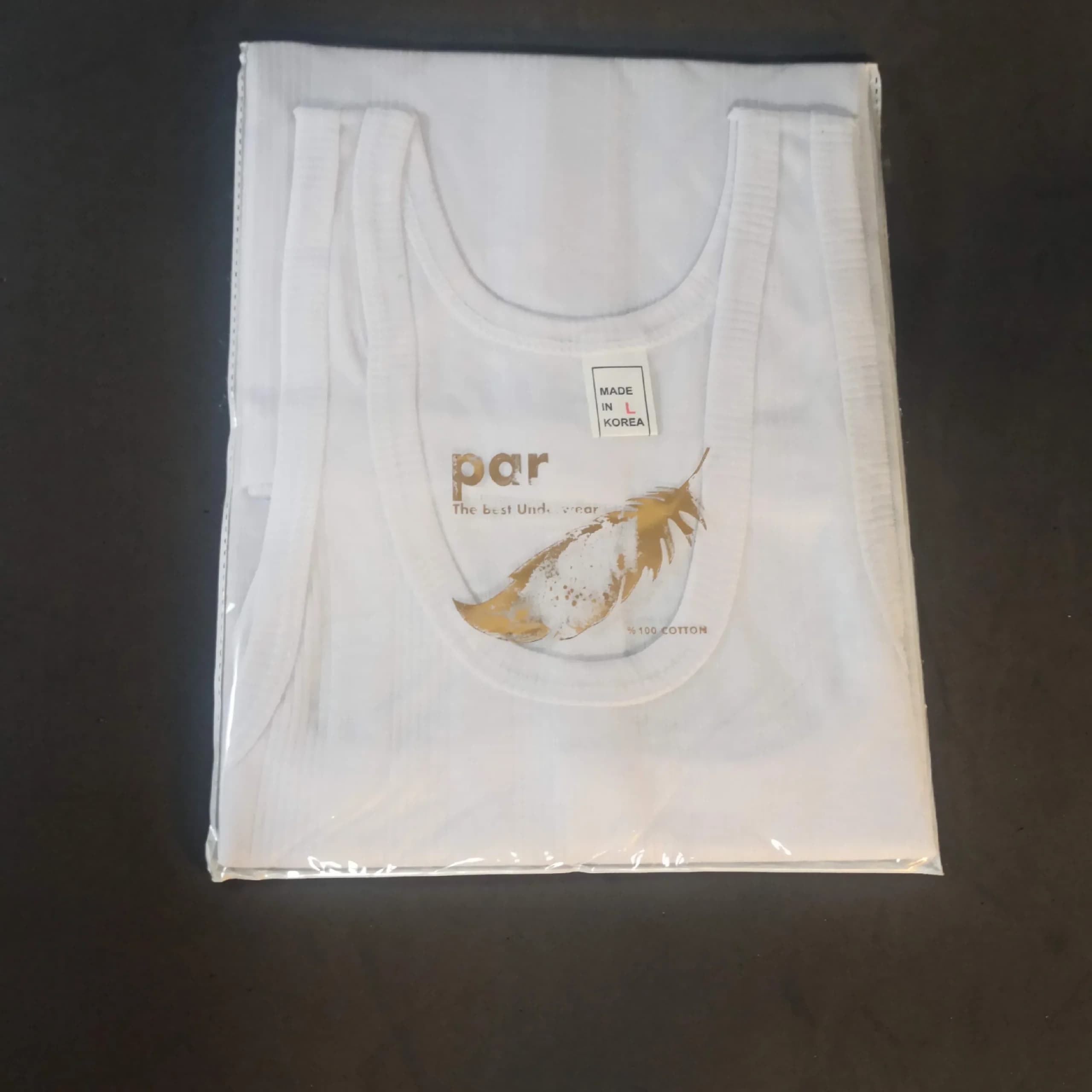 رکابی مردانه پنبهای بسته سه عددی رنگی سایز L تا 2XL — تصویر ۲
