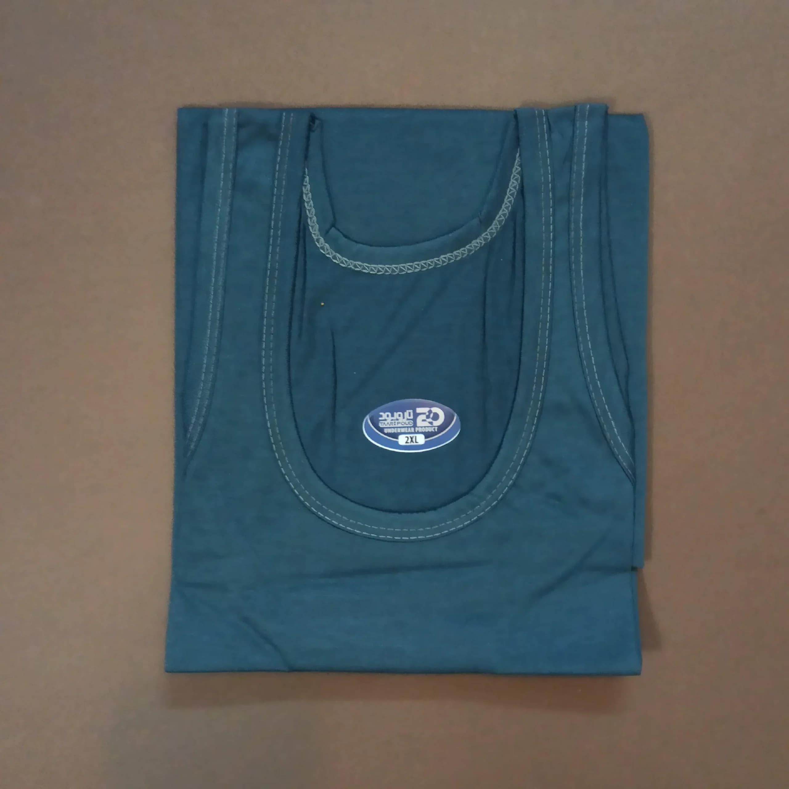 رکابی مردانه پنبهای بسته سه عددی رنگی سایز L تا 2XL — تصویر ۶