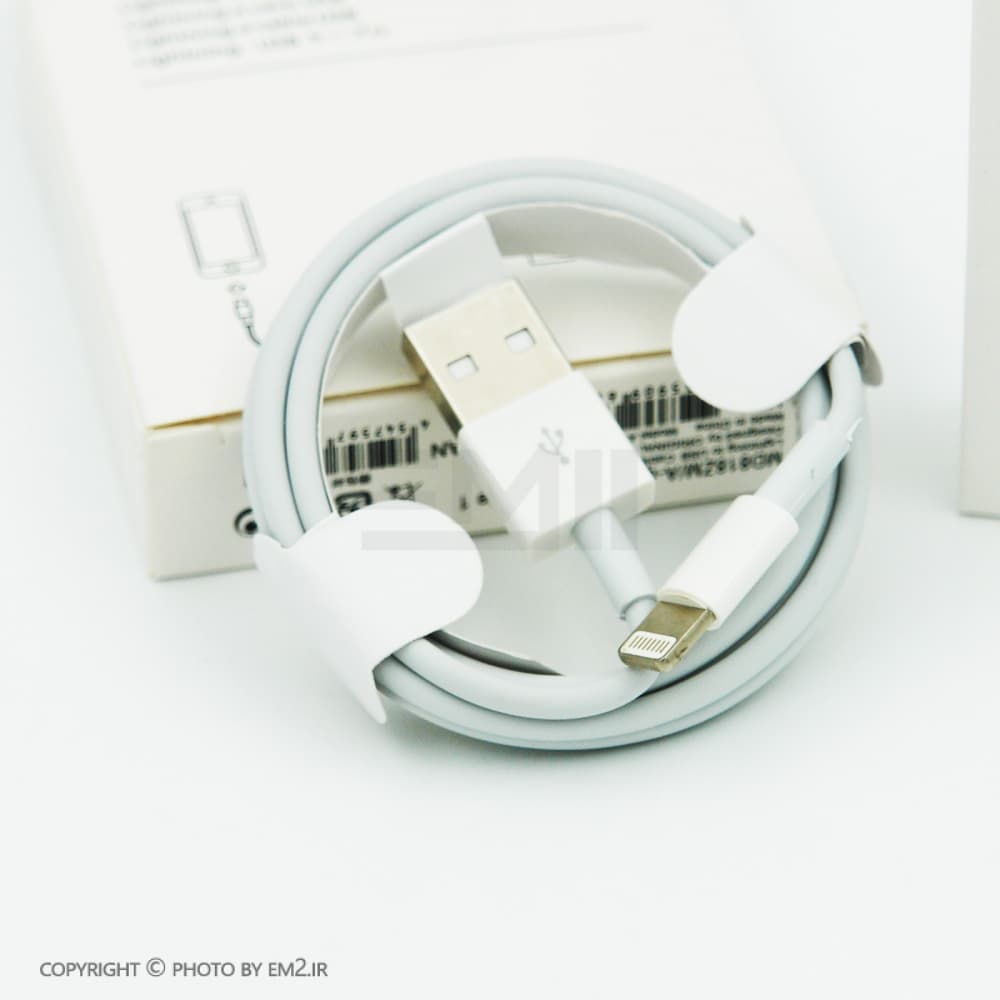کابل آیفون پکدار سفید LIGHTING TO USB — تصویر ۲