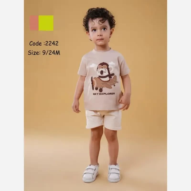 تیشرت شلوارک اسپرت طرح خلبان — تصویر ۵