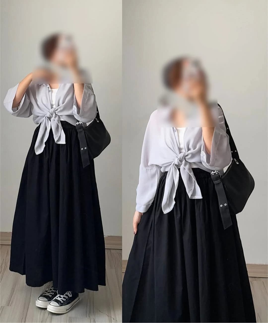 دامن لینن مدل آبنبات — تصویر ۳