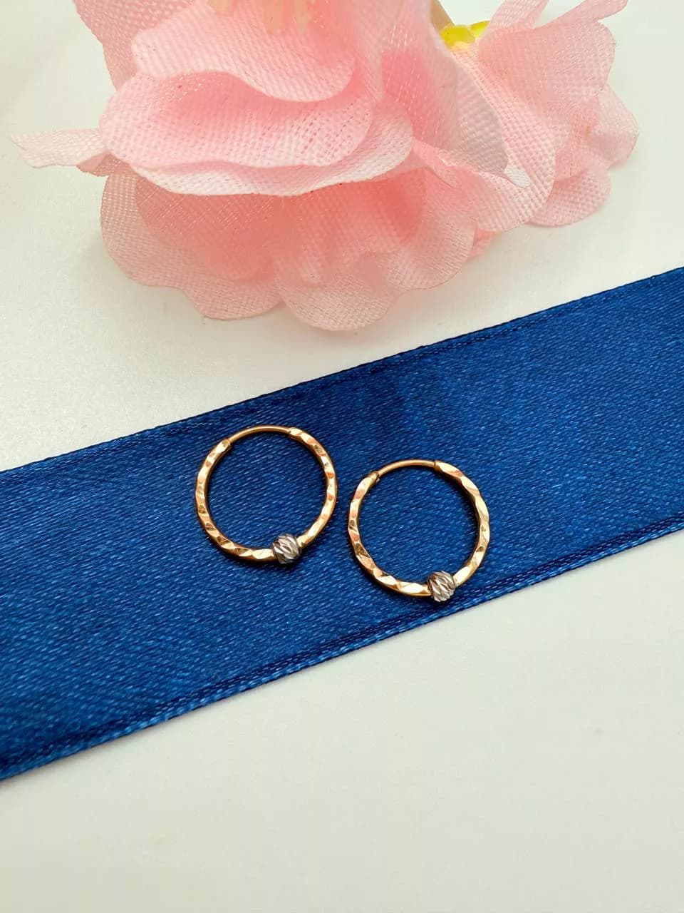 گوشواره حلقه ای تراش تک گوی