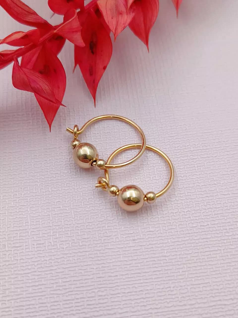 گوشواره حلقه ای گوی دار — تصویر ۲