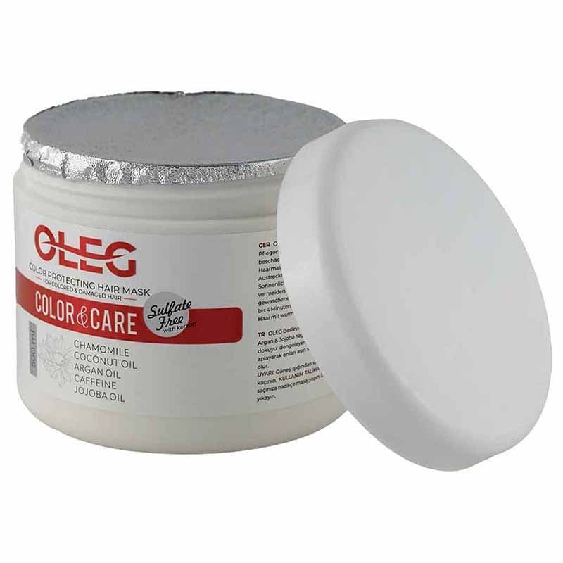 ماسک مو فری سولفات اولگ مدل Color & Care مخصوص موهای رنگ شده حجم 500 میلی لیتر — تصویر ۳