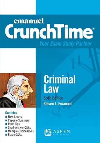 و دانلود نسخه کامل کتاب زبان اصلی Emanuel CrunchTime for Criminal Law (Emanuel CrunchTime Series) 6th Edition PDF | دانلود کتاب خارجی