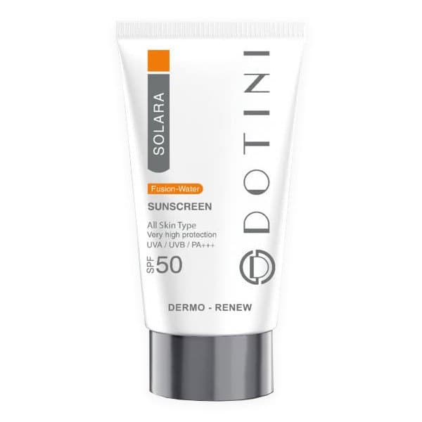 کرم ضدآفتاب بیرنگ دوتینی Spf 50 فیوژن واتر حجم ۵۰ میل