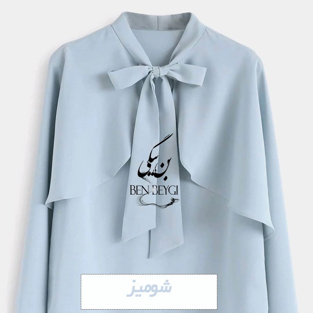 شومیز زنانه پارچه کرپ مدل اداری یقه پاپیونی کد 15525