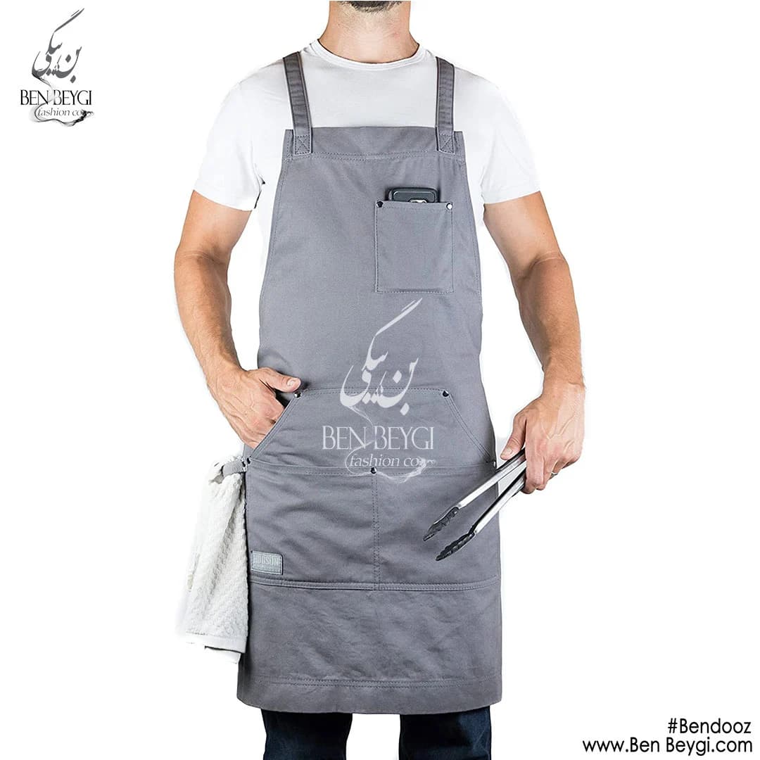 پیشبند کار اَپرون پارچه پنبه ای مدل زاگرس کد 15216