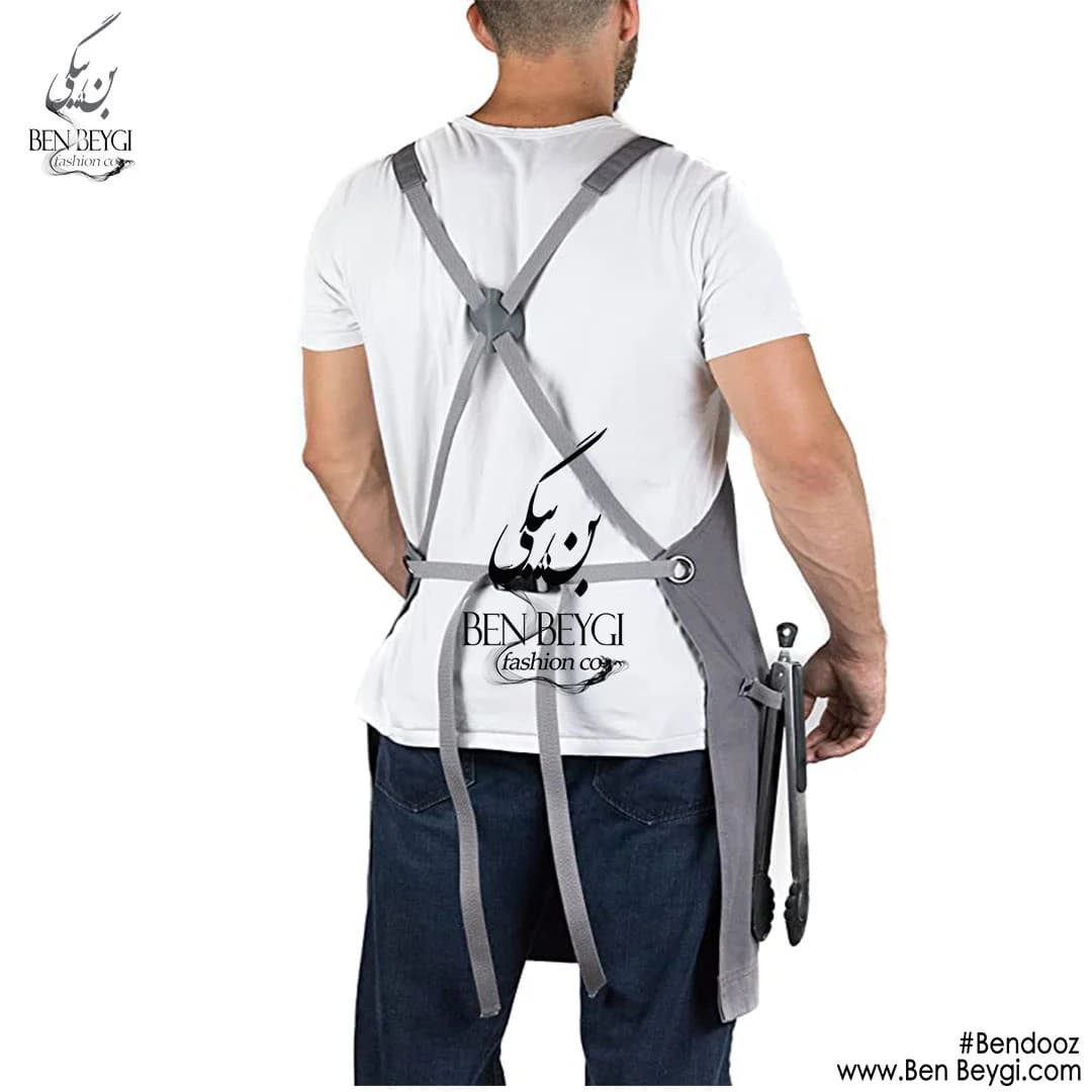 پیشبند کار اَپرون پارچه پنبه ای مدل زاگرس کد 15216 — تصویر ۳