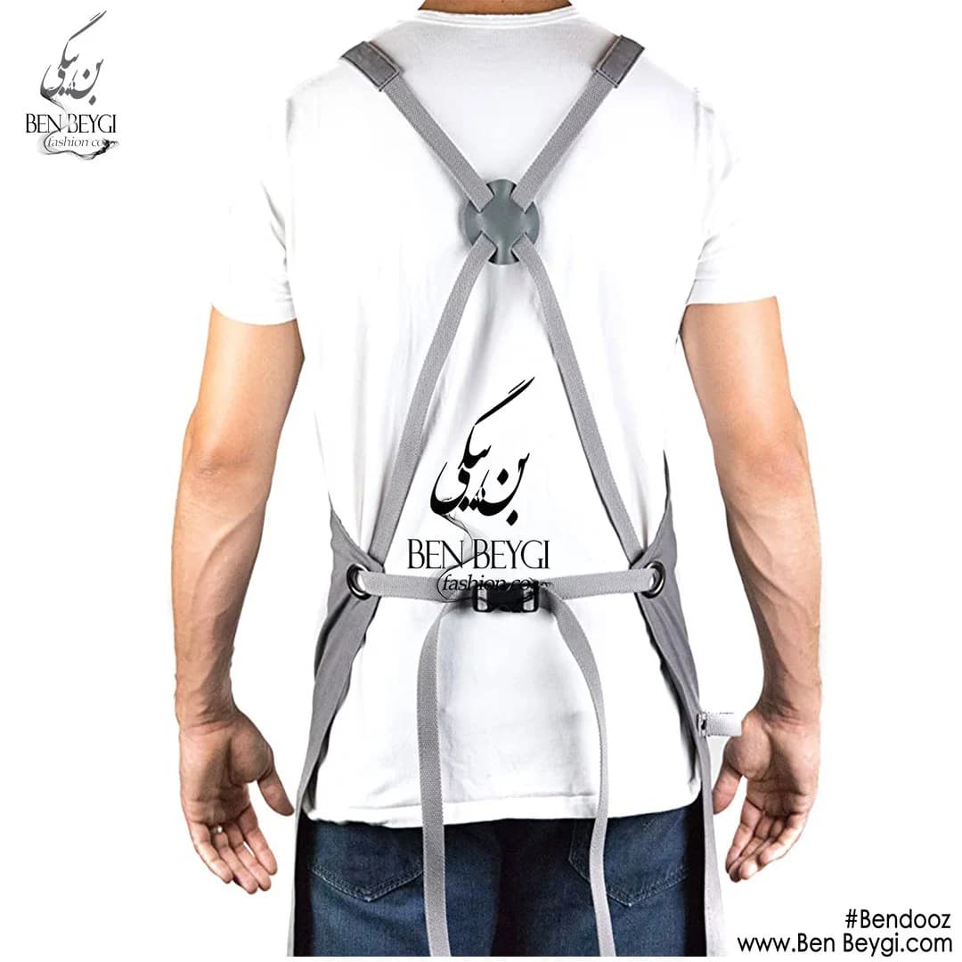پیشبند کار اَپرون پارچه پنبه ای مدل زاگرس کد 15216 — تصویر ۲