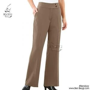 شلوار اداری زنانه گاباردین کرم کد 13798