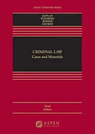 و دانلود نسخه کامل کتاب زبان اصلی Criminal Law: Cases and Materials (Aspen Casebook Series) PDF | دانلود کتاب خارجی