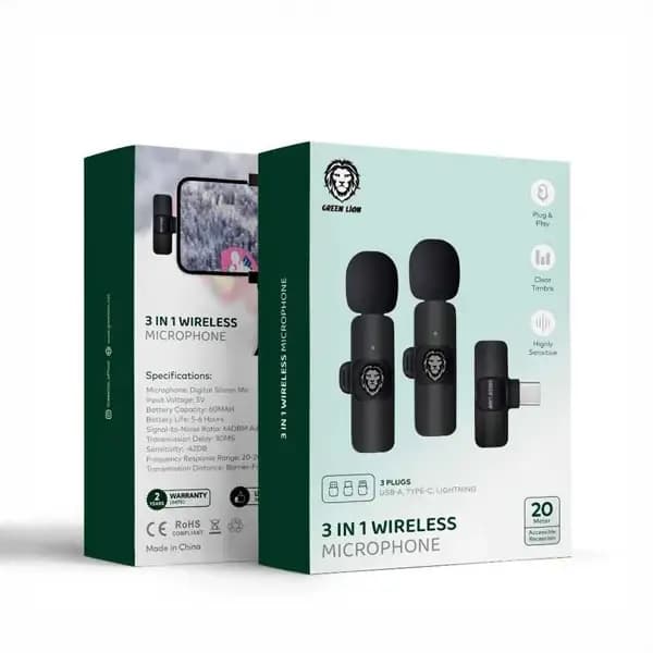 میکروفون 3 در 1 گرین لاین 3in1 GN3WIRMICPBK — تصویر ۵