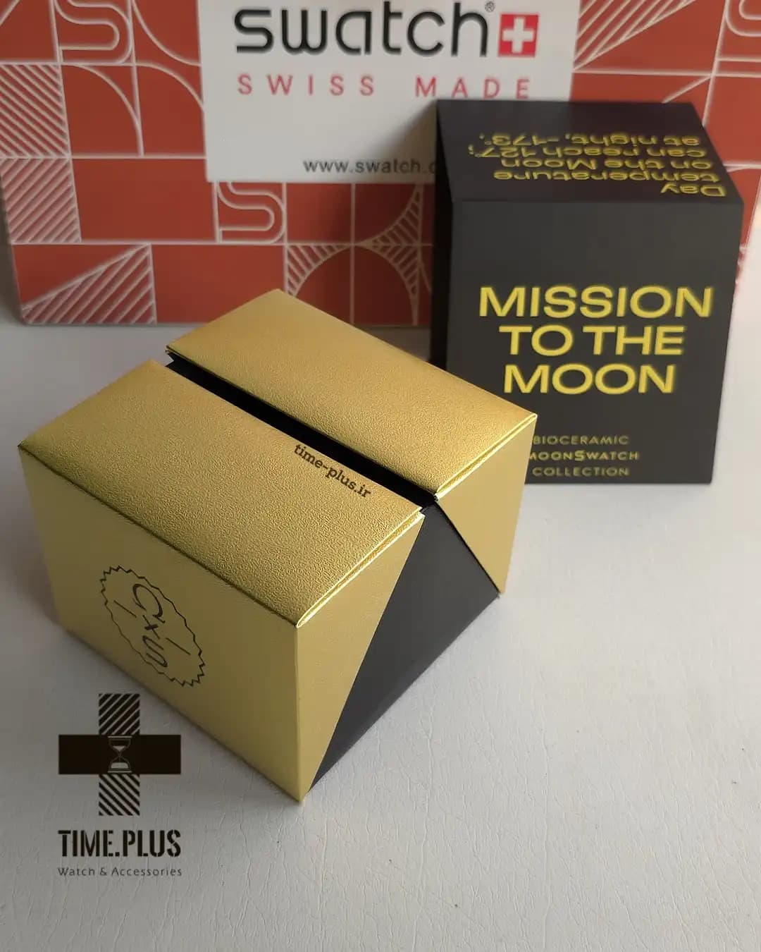 جعبه ساعت امگا سواچ Mission To The Moon Moonshine Gold — تصویر ۴