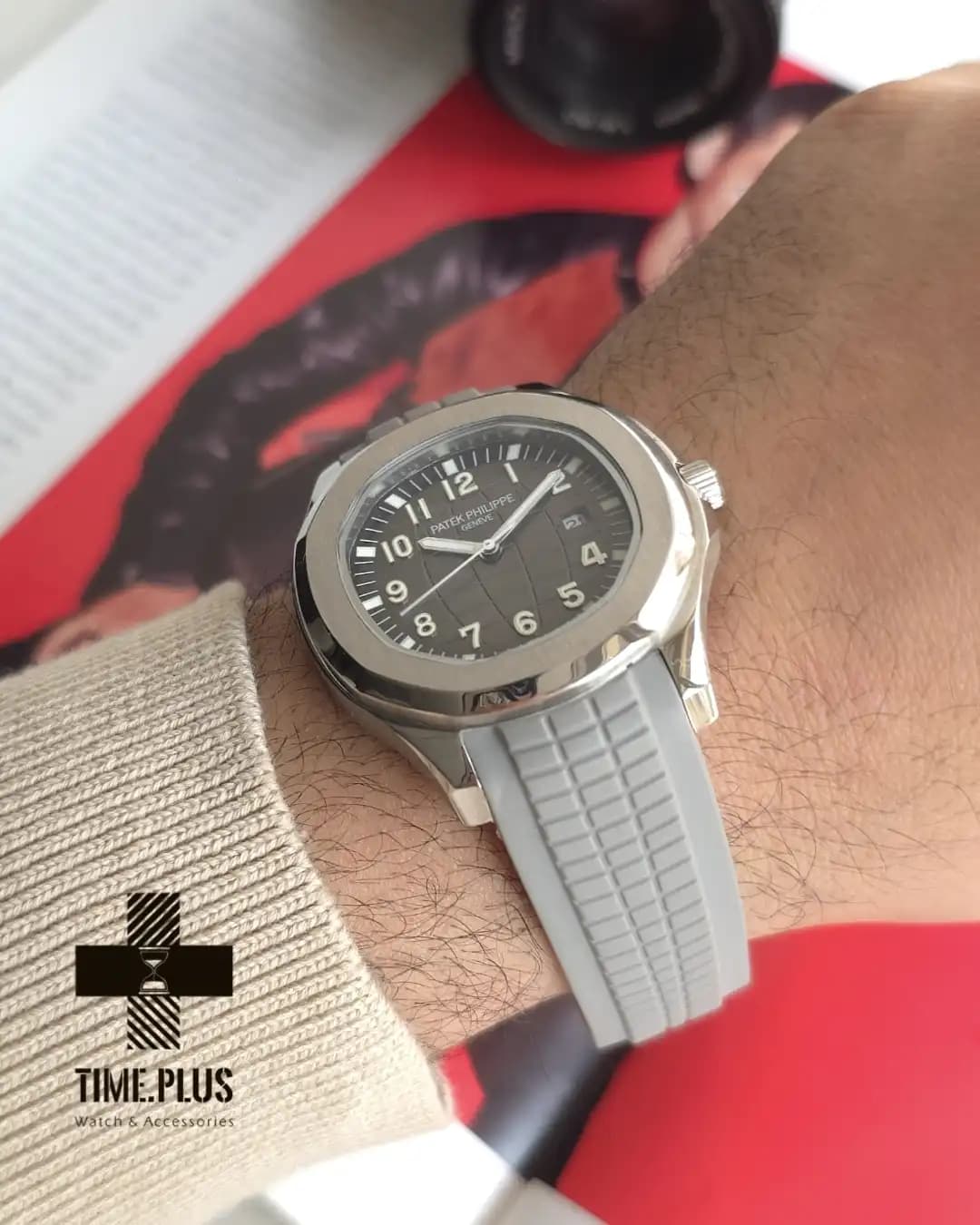 ساعت پتک فیلیپ مردانه مدل Aquanaut طوسی — تصویر ۴