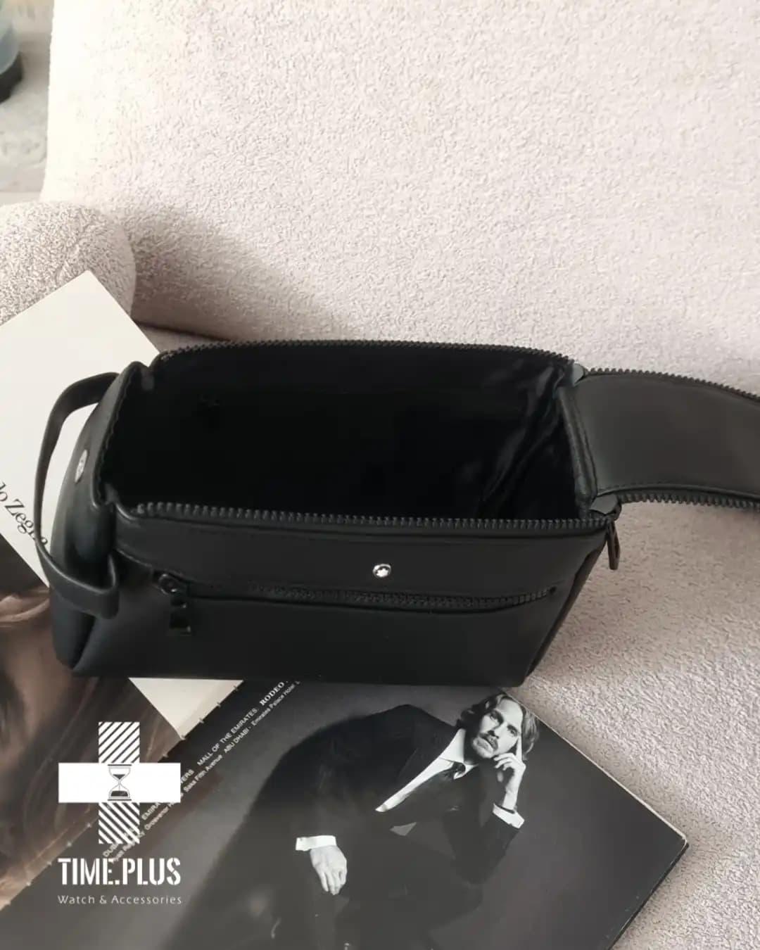 شوزبگ مردانه چرم طرح سافیانو مون بلان — تصویر ۳