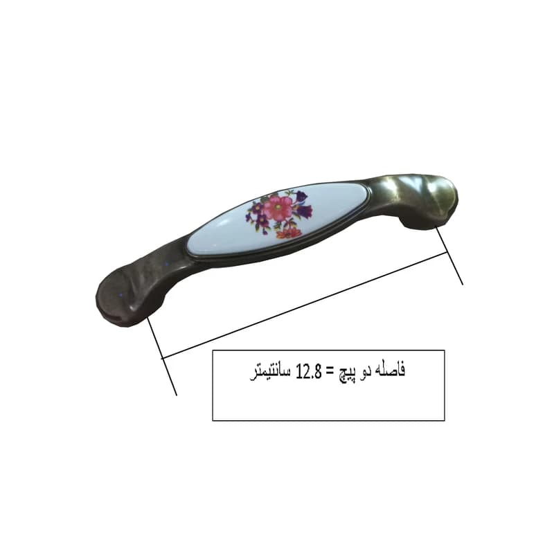 دستگیره کابینت مدل POR128 بسته 5 عددی کد B19978 — تصویر ۳