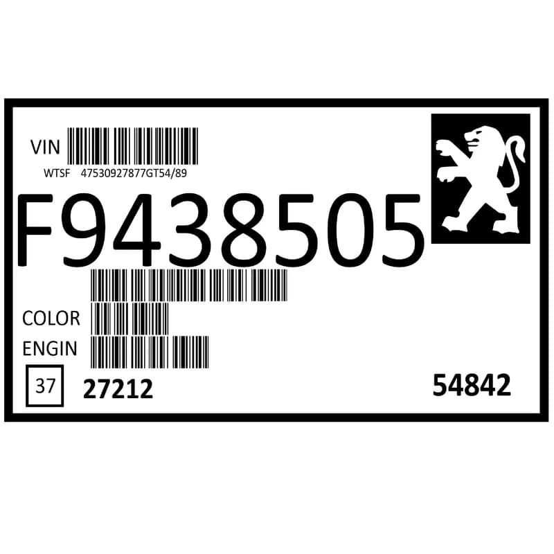 برچسب بدنه خودرو کد F9438505 بسته 20 عددی کد B19853 — تصویر ۳