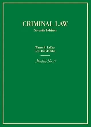 و دانلود نسخه کامل کتاب زبان اصلی Criminal Law (Hornbooks) PDF | دانلود کتاب خارجی