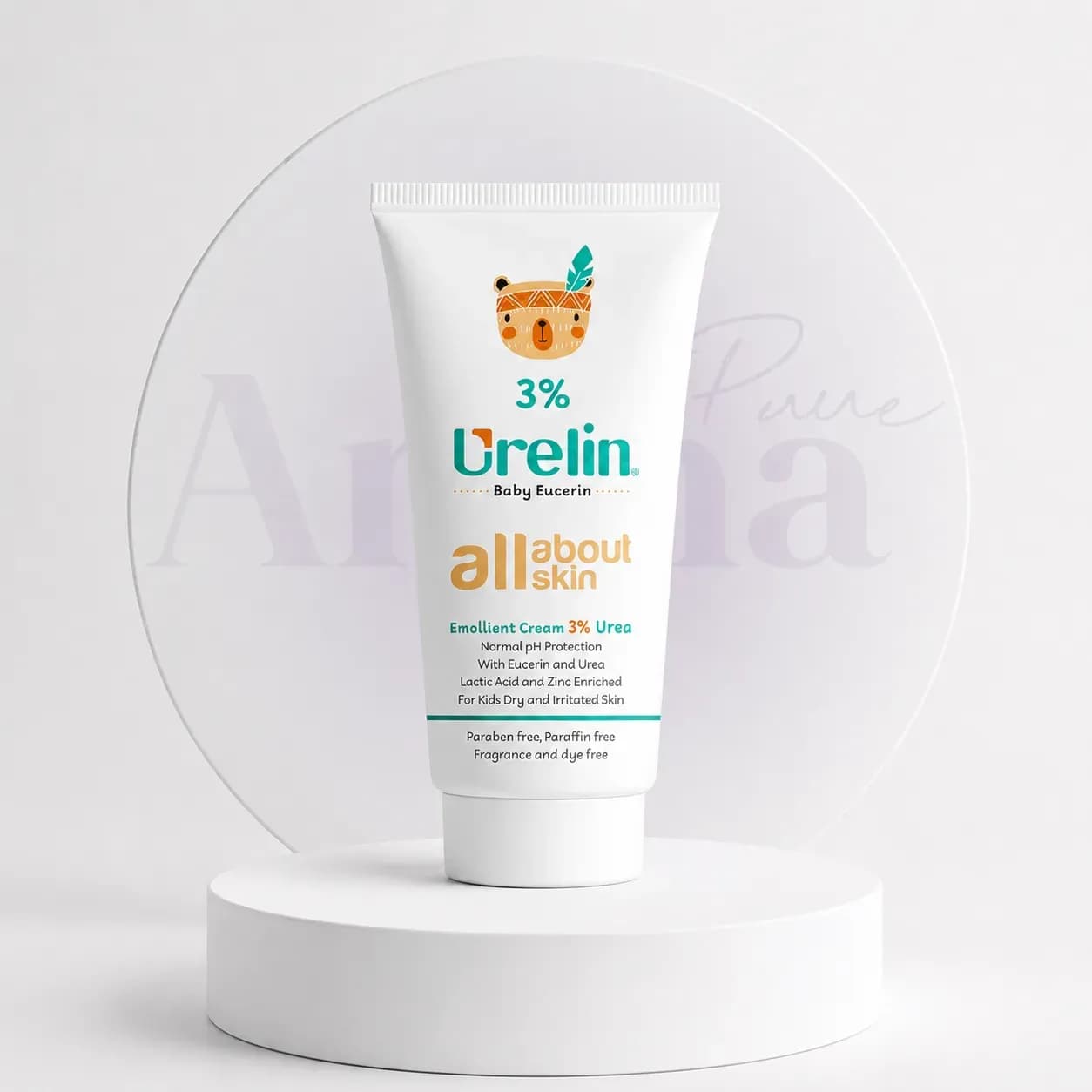 کرم رطوبت رسان کودک اورلین 3 درصد Urelin Emollient Cream 3% Urea