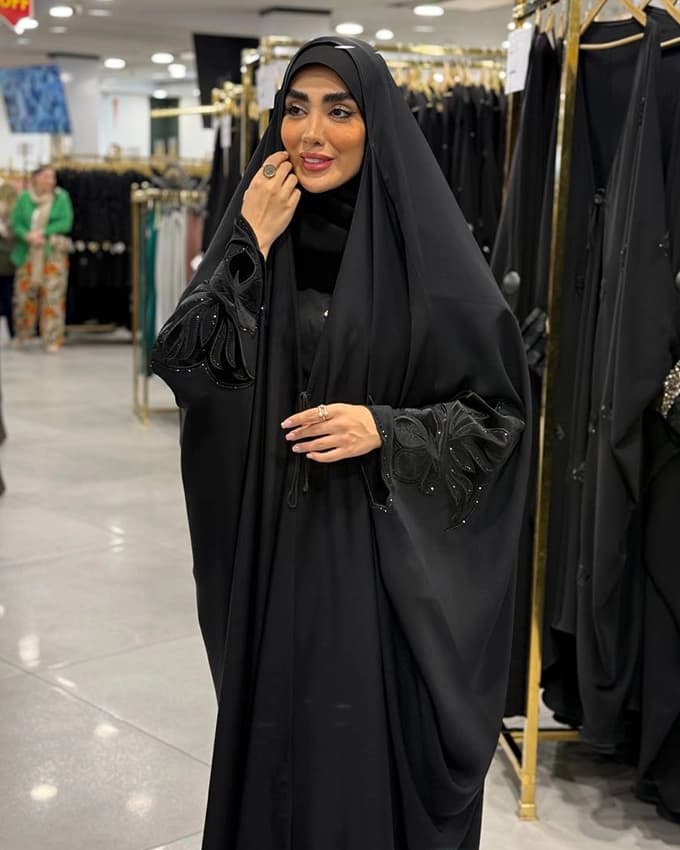 چادر جده عربی ندا گلدوزی پروانه