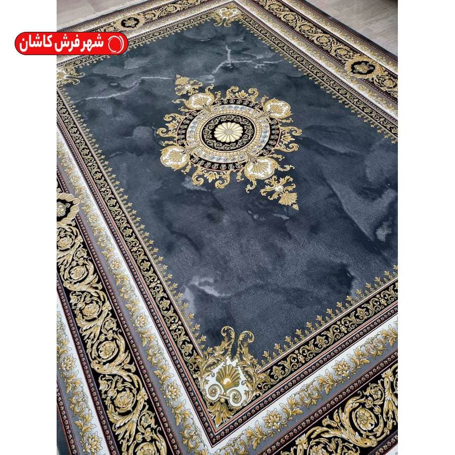فرش سنگی 1200 شانه گل برجسته طرح ژینوس دودی — تصویر ۳