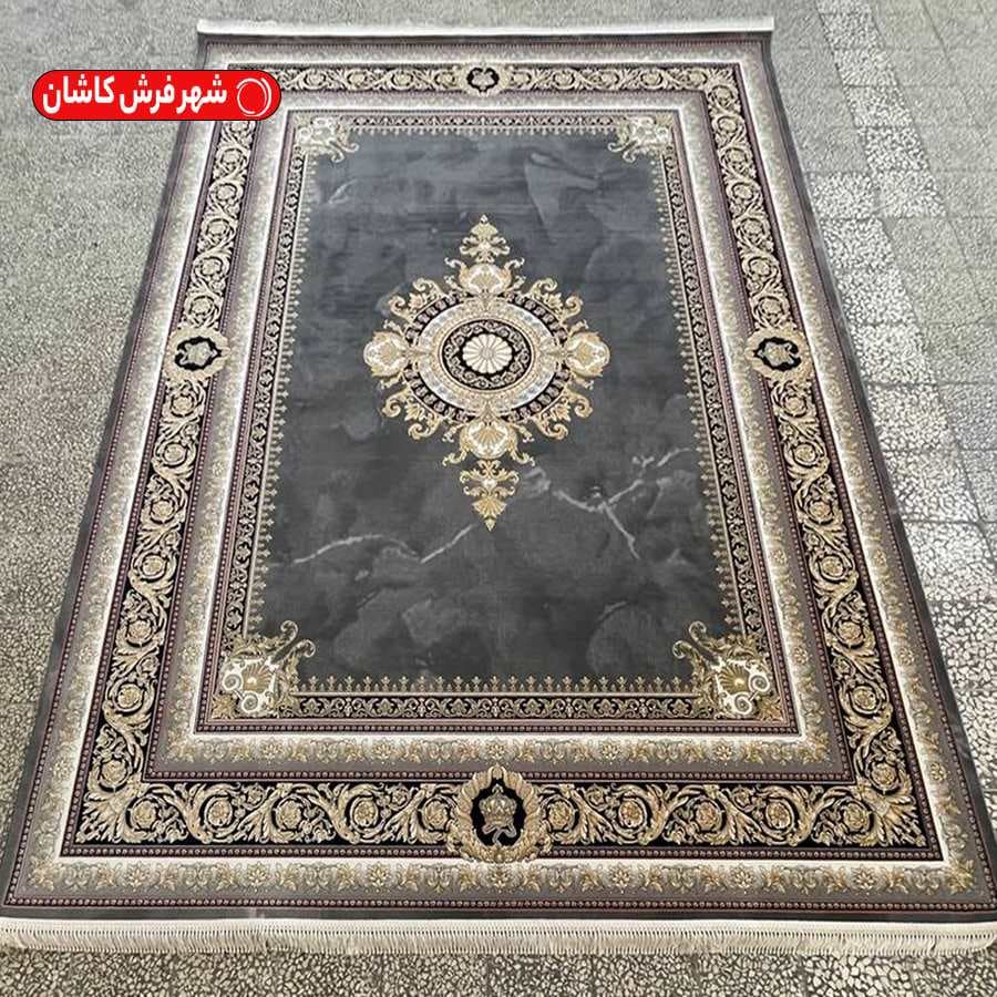 فرش سنگی 1200 شانه گل برجسته طرح ژینوس دودی — تصویر ۲