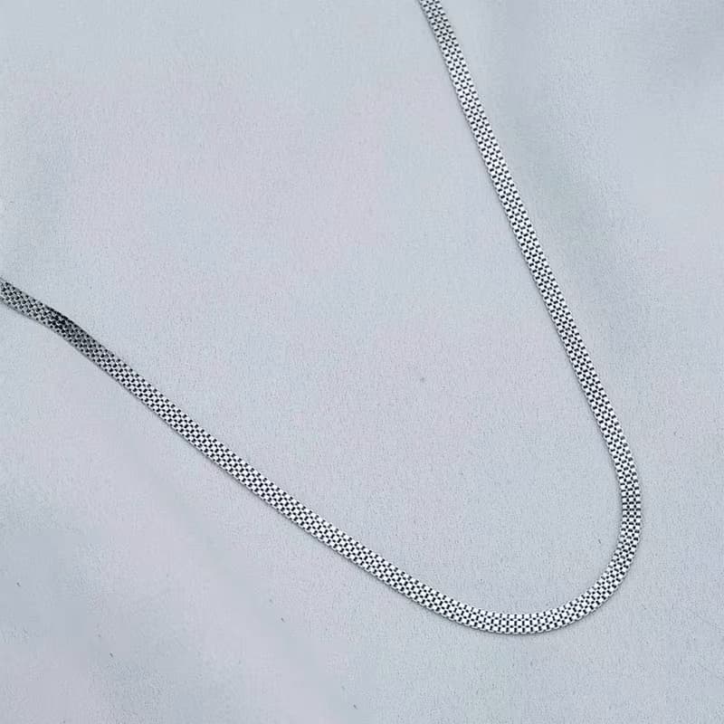 زنجیر زنانه ژوپینگ درجه یک رنگ نقره ای — تصویر ۲