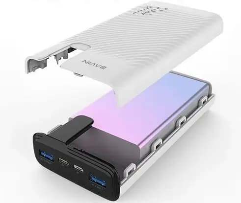 پاوربانک 20000 باوین Bavin Pc133s Portable Battery Charger Power bank توان 2.1 آمپر — تصویر ۶