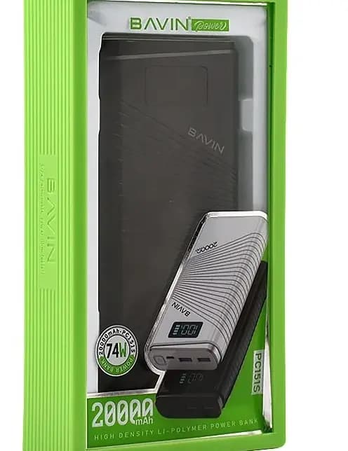 پاور بانک باوین Pc151S ظرفیت 20000 میلی آمپر — تصویر ۵