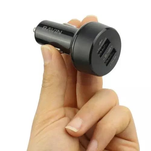 شارژر فندکی فست شارژ Bavin PC310 2.4A 12W + کابل میکرو یو اس بی ا Bavin PC310 2.4A 12W Fast Car Charger With MicroUSB Cable — تصویر ۳