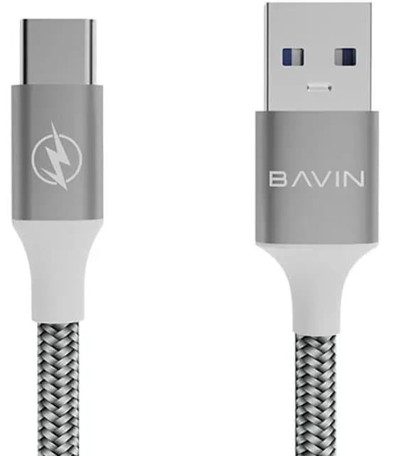 کابل شارژ سریع تایپ‌سی یک متری باوین Bavin CB201 Usb Type-C Cable 1M — تصویر ۲